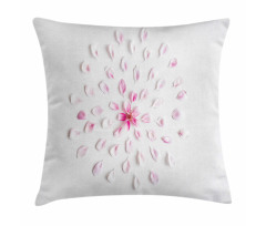 Sakura with Petals Pillow Cover