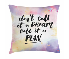 Hand-written Style Watercolor Pillow Cover