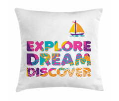 Boat Motif Tropical Summer Pillow Cover