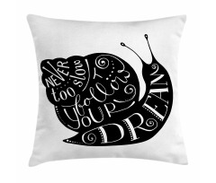 Abstract Snail Silhouette Pillow Cover