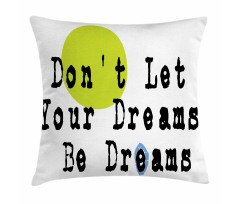 Message Typographic Pattern Pillow Cover