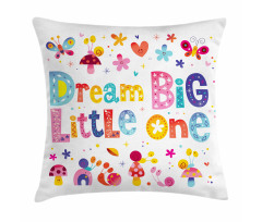 Little Words Composition Pillow Cover