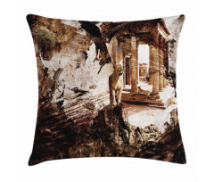 Lion and Hawk Pillow Cover