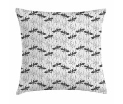 Greyscale Plantain Pillow Cover