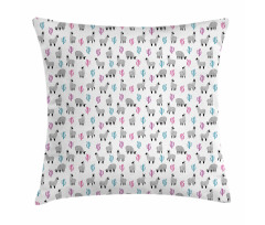 Llamas and Colorful Cacti Pillow Cover