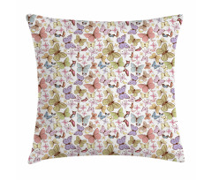 Doodle Motley Butterflies Pillow Cover