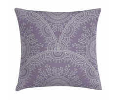 Oriental Themed Round Motif Pillow Cover