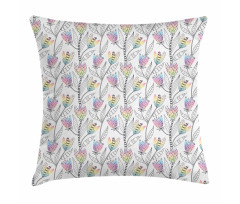 Vibrant Floral Motif Pillow Cover