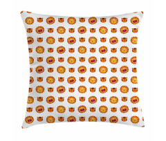 Funky Forms Tiger Lion Face Pillow Cover
