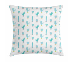 Cactus Life Turquoise Hues Pillow Cover