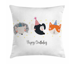 Hedgehog Cat Cursive Pillow Cover