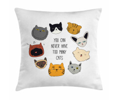 Wording Love Whiskers Happy Pillow Cover