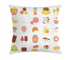 Dessert Concept Sketches Pillow Cover