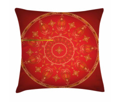 Blunt Detail Circle Pattern Pillow Cover