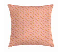 Halved and Sliced Grapefruit Pillow Cover