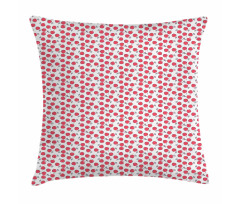 Simplistic Red Berry Pattern Pillow Cover