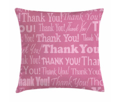 Thankful Message Pink Pillow Cover