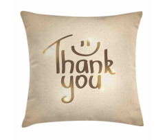 Simple Words Smiling Sign Pillow Cover