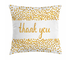 Yellow Tone Dots Cursive Pillow Cover