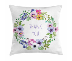 Spring Wreath Simple Word Pillow Cover