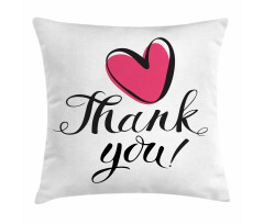 Heart in Bold Love Doodle Pillow Cover