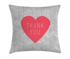 Centered Big Heart Love Pillow Cover