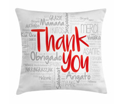 Appreciation Merci Danke Pillow Cover