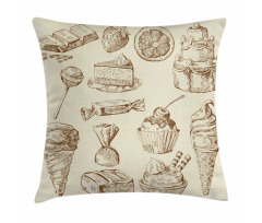 Pieces of Cake Creamy Doodle Pillow Cover