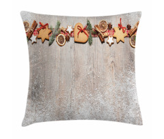 Christmas Themed on Wood Pillow Cover