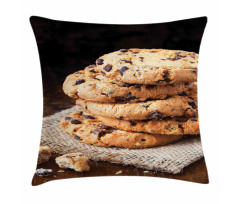 Stacks of Bites on a Table Pillow Cover