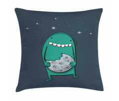 Monster with Sharp Teeth Pillow Cover