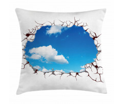 Clouds Scene from Crack Modern Pillow Cover