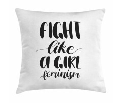Feminism Through Typo Pillow Cover