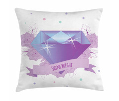 Wording with Diamond Pillow Cover