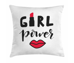 Lipstick in Text Design Pillow Cover