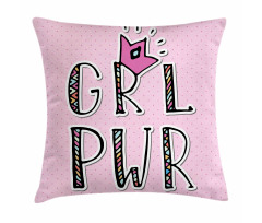 Girl Power in Ornate Pillow Cover