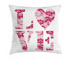 Word Love Vintage Pillow Cover