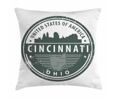 Aged America Emblem Ohio Pillow Cover