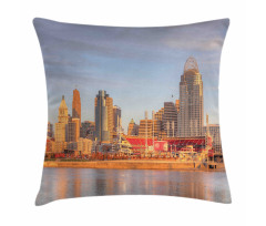 Buildings near Stadium Pillow Cover