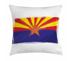 Grunge Design State Flag Pillow Cover