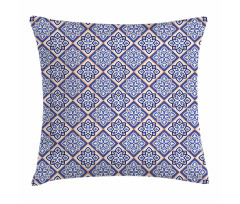 Vintage Floral Rhombuses Pillow Cover
