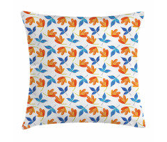 Blooming Petal and Leaf Pillow Cover