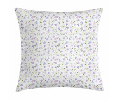 Delicate Pastel Floral Motif Pillow Cover
