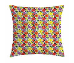 Hand Drawn Petals Nature Pillow Cover