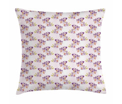 Oriental Flowers Ombre Pillow Cover