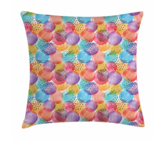 Rainbow Toned Circle Dots Pillow Cover