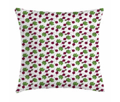 Whole and Halved Beets Pillow Cover