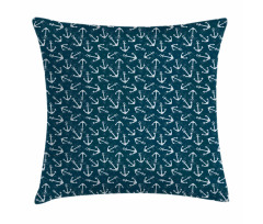 Marine Grunge Graphic Art Pillow Cover