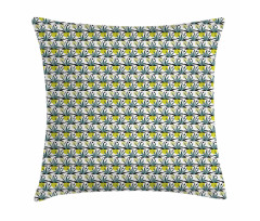 Botanical and Geometrical Pillow Cover
