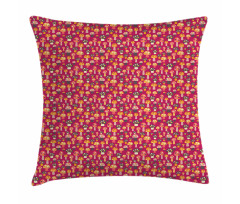 Cartoon Art Colorful Dots Pillow Cover